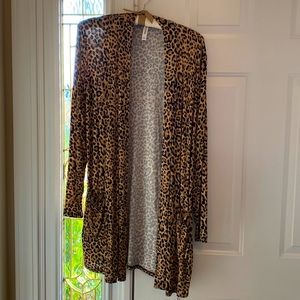 Animal print cardigan